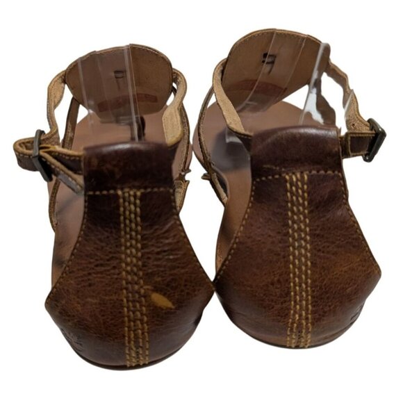 Timberland Sandals Womens Size 9.5 Earthkeepers T-Strap Brown Leather Adjustable - Picture 4 of 8